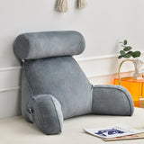 Reading Pillow Bed Rest  with Detachable Neck Roll Armsr Couch-Backrest Reading Pillow Adult Backrest