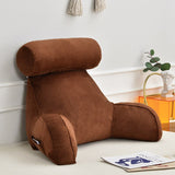 Reading Pillow Bed Rest  with Detachable Neck Roll Armsr Couch-Backrest Reading Pillow Adult Backrest